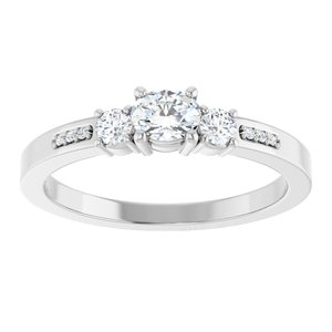 Continuum Sterling Silver 4.5x3.5 mm Oval Ring Mounting – image 5