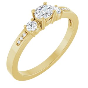 14K Yellow Gold 4.5x3.5 mm Oval Ring Mounting