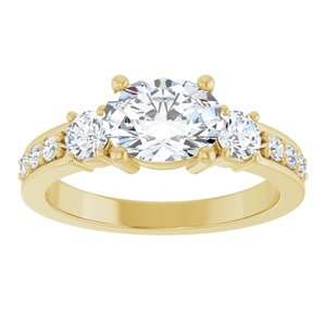 10K Yellow Gold 8x6 mm Oval Ring Mounting – image 5