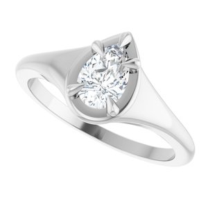 Sterling Silver 7x4.5 mm Pear Ring Mounting – image 8