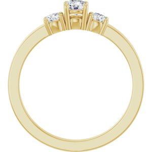 14K Yellow Gold 3.75 mm Round Ring Mounting – image 3