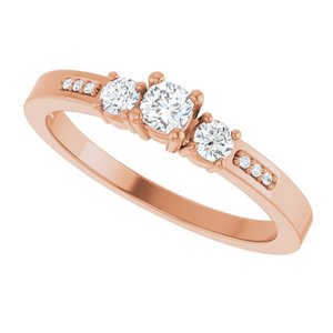 10K Rose Gold 3x3 mm Cushion Ring Mounting – image 8