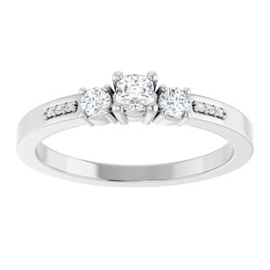 Continuum Sterling Silver 3x3 mm Cushion Ring Mounting – image 5