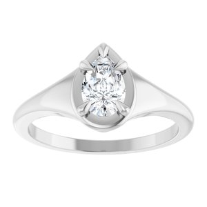 Sterling Silver 7x4.5 mm Pear Ring Mounting – image 5
