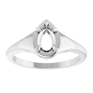 Sterling Silver 7x4.5 mm Pear Ring Mounting – image 6