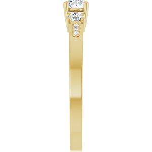 10K Yellow Gold 4.5x3.5 mm Oval Ring Mounting – image 7