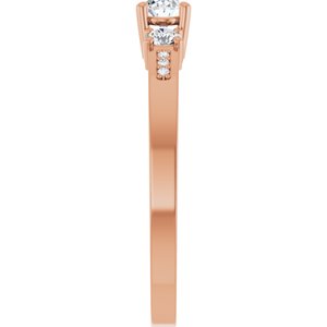 10K Rose Gold 4.5x3.5 mm Oval Ring Mounting – image 7