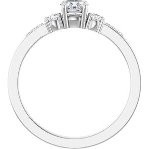 Platinum 4.5x3.5 mm Oval Ring Mounting – image 3