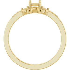 18K Yellow Gold 4.5x3.5 mm Oval Ring Mounting – image 4