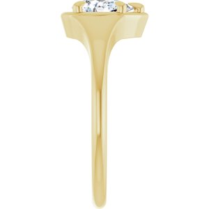18K Yellow Gold 7x4.5 mm Pear Ring Mounting – image 7