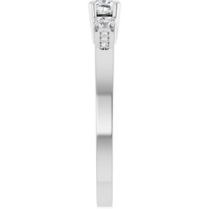 10K White Gold 3x3 mm Cushion Ring Mounting – image 7