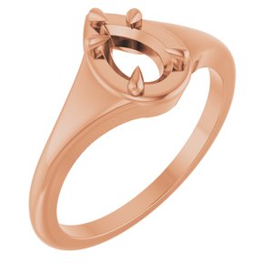 14K Rose Gold 7x4.5 mm Pear Ring Mounting – image 2