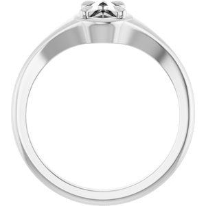 14K White Gold 7x4.5 mm Pear Ring Mounting – image 4