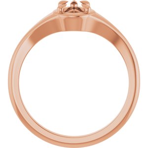 14K Rose Gold 7x4.5 mm Pear Ring Mounting – image 4