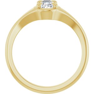 10K Yellow Gold 7x4.5 mm Pear Ring Mounting – image 3