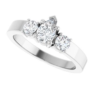 Continuum Sterling Silver 6x4 mm Pear Ring Mounting – image 8