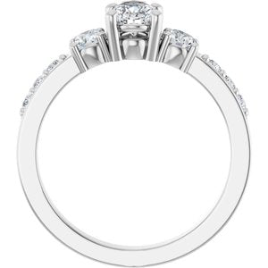 18K White Gold 7x4.5 mm Pear Ring Mounting – image 3