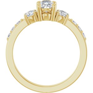 14K Yellow Gold 7x4.5 mm Pear Ring Mounting – image 3