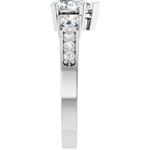 14K White Gold 7x4.5 mm Pear Ring Mounting – image 7