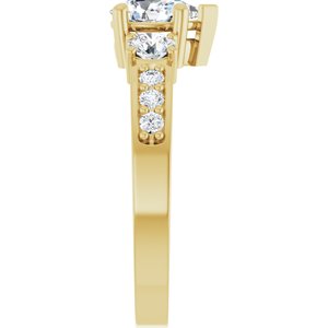 10K Yellow Gold 7x4.5 mm Pear Ring Mounting – image 7