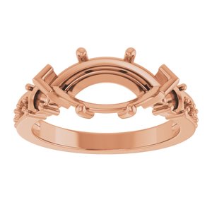 14K Rose Gold 13x6.5 mm Marquise Ring Mounting – image 6