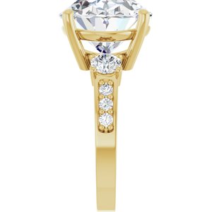 10K Yellow Gold 16x12 mm Oval Ring Mounting – image 7