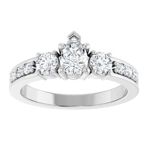 Continuum Sterling Silver 6x4 mm Pear Ring Mounting – image 5