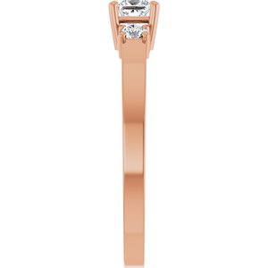 10K Rose Gold 3.25x3.25 mm Square Ring Mounting – image 7