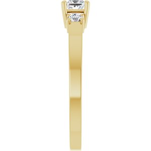 18K Yellow Gold 3.25x3.25 mm Square Ring Mounting – image 7