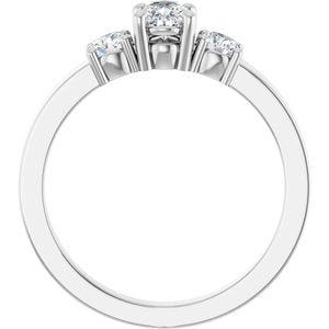 14K X1 White Gold 6x4 mm Pear Ring Mounting – image 3