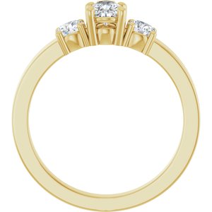 14K Yellow Gold 6x4 mm Pear Ring Mounting – image 3