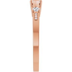 10K Rose Gold 6x3 mm Marquise Ring Mounting – image 7
