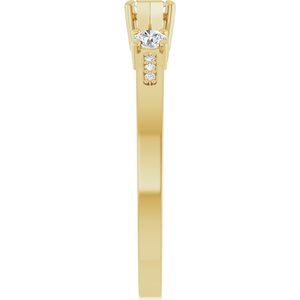 14K Yellow Gold 6x3 mm Marquise Ring Mounting – image 7