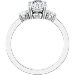 14K X1 White Gold 10x6 mm Pear Ring Mounting – image 3