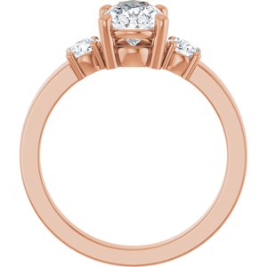 14K Rose Gold 10x6 mm Pear Ring Mounting – image 3