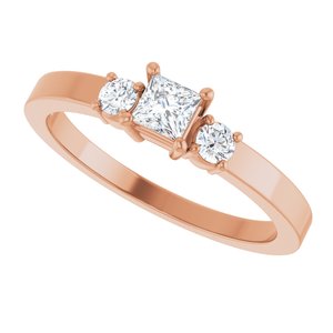 10K Rose Gold 3.25x3.25 mm Square Ring Mounting – image 8