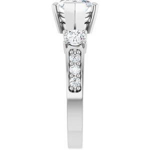 18K White Gold 13x6.5 mm Marquise Ring Mounting – image 7