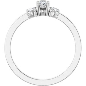 Platinum 4x3 mm Pear Ring Mounting – image 3