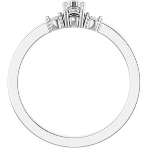 Continuum Sterling Silver 4x3 mm Pear Ring Mounting – image 4
