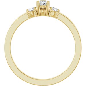 18K Yellow Gold 4x3 mm Pear Ring Mounting – image 3