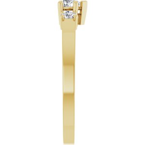 14K Yellow Gold 4x3 mm Pear Ring Mounting – image 7