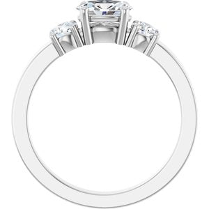 Sterling Silver 6.5x4.5 mm Oval Ring Mounting – image 3