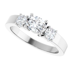 Continuum Sterling Silver 6.5x4.5 mm Oval Ring Mounting – image 8