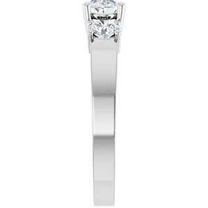14K X1 White Gold 6.5x4.5 mm Oval Ring Mounting – image 7