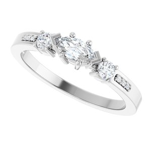 Platinum 6x3 mm Marquise Ring Mounting – image 8