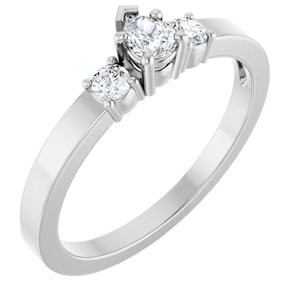Platinum 4x3 mm Pear Ring Mounting