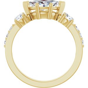 14K Yellow Gold 9.5x5 mm Marquise Ring Mounting – image 3