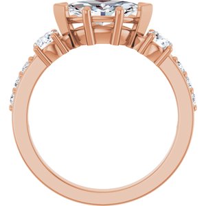 14K Rose Gold 9.5x5 mm Marquise Ring Mounting – image 3