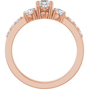 10K Rose Gold 6x4 mm Pear Ring Mounting – image 3