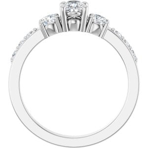 Continuum Sterling Silver 6x4 mm Pear Ring Mounting – image 3